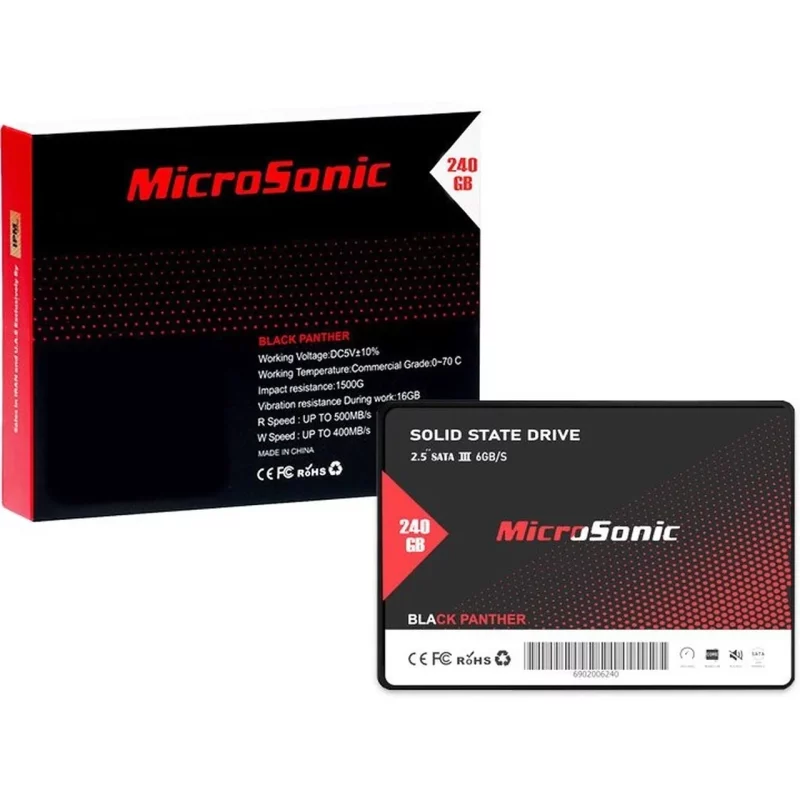 هارد MicroSonic SSD مدل Black Panther ظرفیت 240GB (گارانتی IPM) - تصویر 2