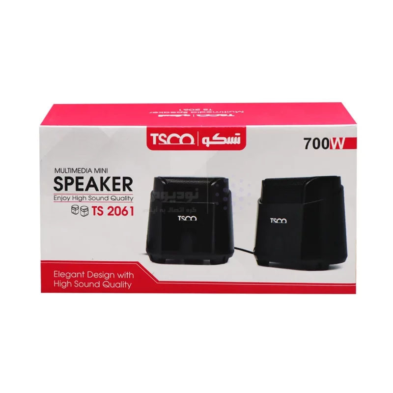 اسپیکر رومیزی (دسکتاپ) دو تکه TSCO مدل TS 2061 - مشکی USB با توان خروجی 6W - تصویر 5