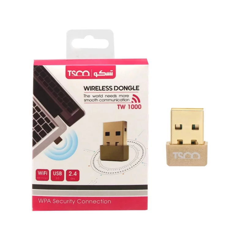 کارت شبکه USB (دانگل وای فای) TSCO مدل TW 1000 با سرعت 150Mbps - تصویر 2