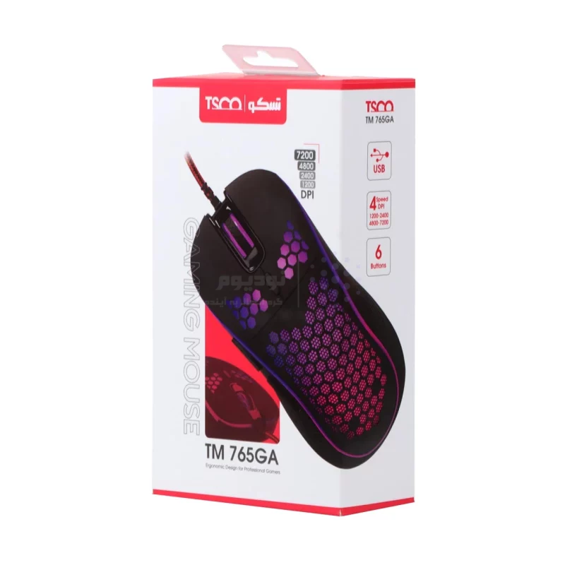 ماوس باسیم TSCO مدل TM 765GA - مشکی - تصویر 9