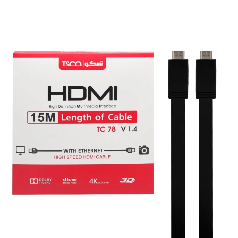 کابل HDMI تسکو 15 متری مدل TC 78 - تصویر 2