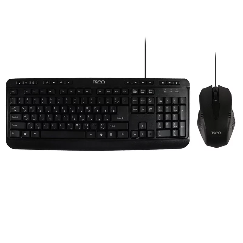 کیبورد و ماوس باسیم TSCO مدل TKM 8052 - مشکی (به همراه 14 کلید مولتی مدیا ) - تصویر 2