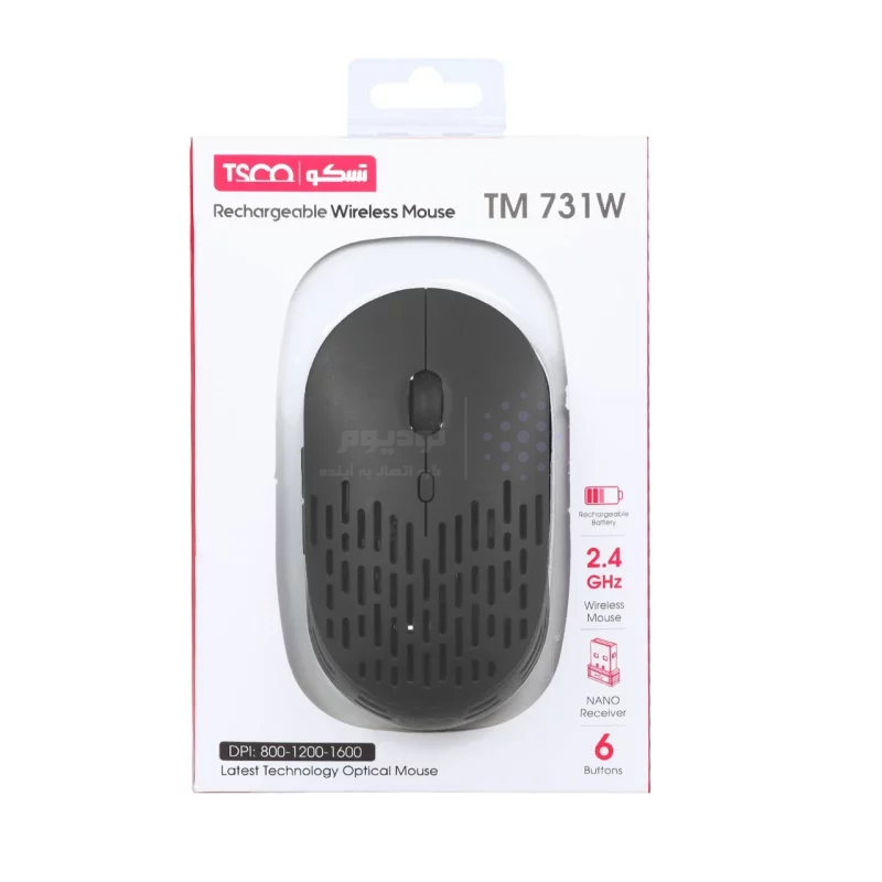 ماوس بی سیم TSCO مدل TM 731W - مشکی - تصویر 8