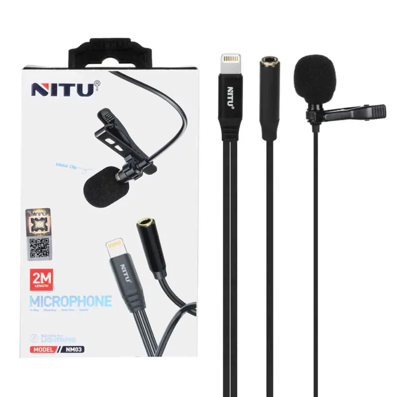 میکروفون یقه ای NITU Lightning مدل NM03 (گارانتی 18 ماه تعویض نیکان همراه) - تصویر 2