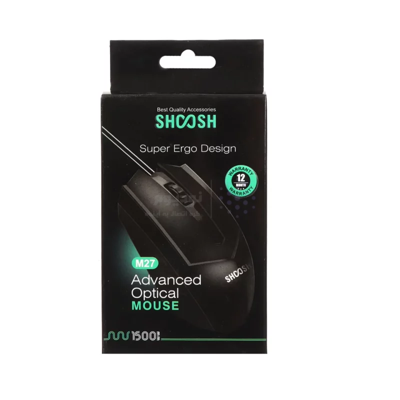 ماوس باسیم Shoosh مدل M27 - مشکی - SMO - تصویر 3