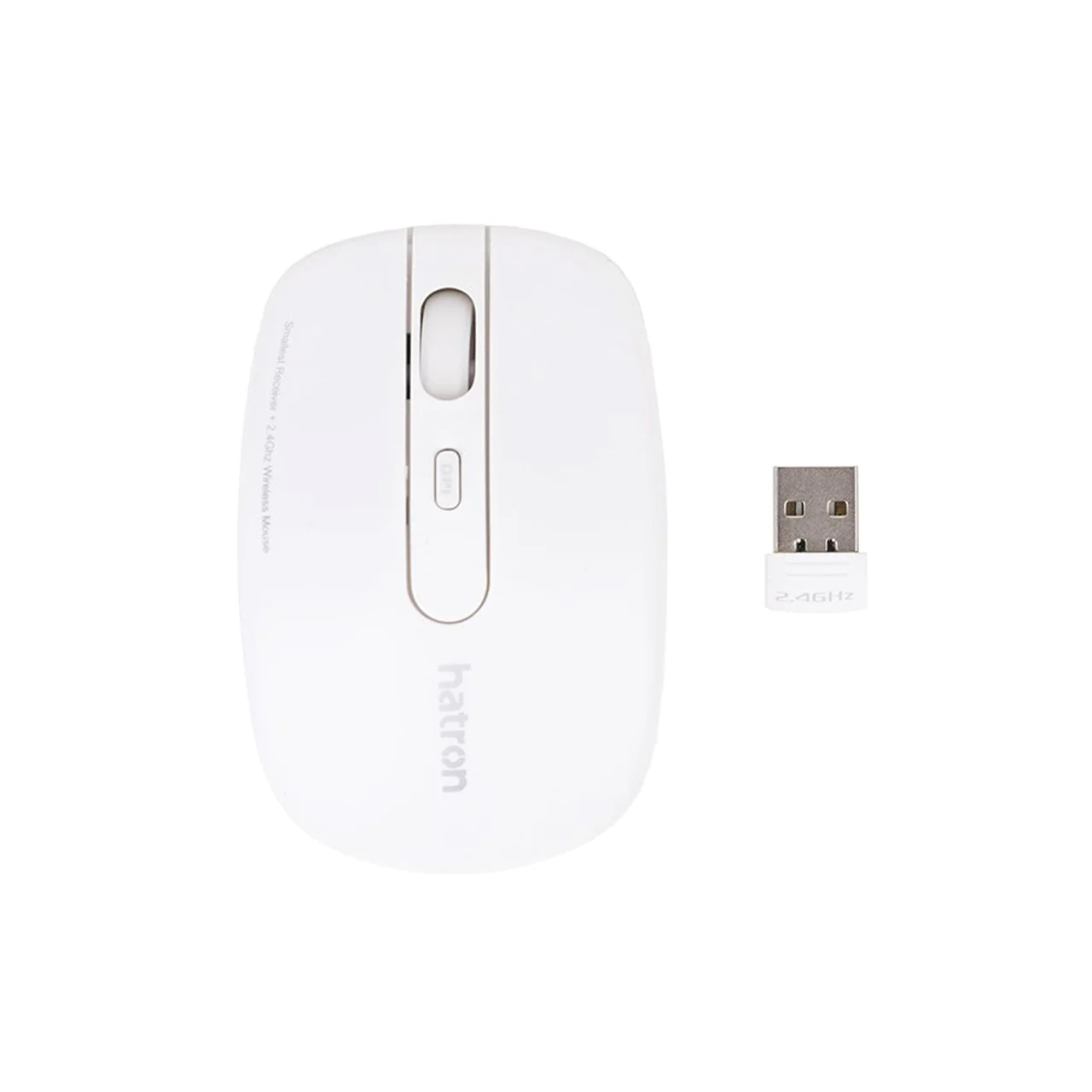 2541-998258-1 ماوس بی سیم Hatron مدل HMW112SL - سفید - تصویر 1
