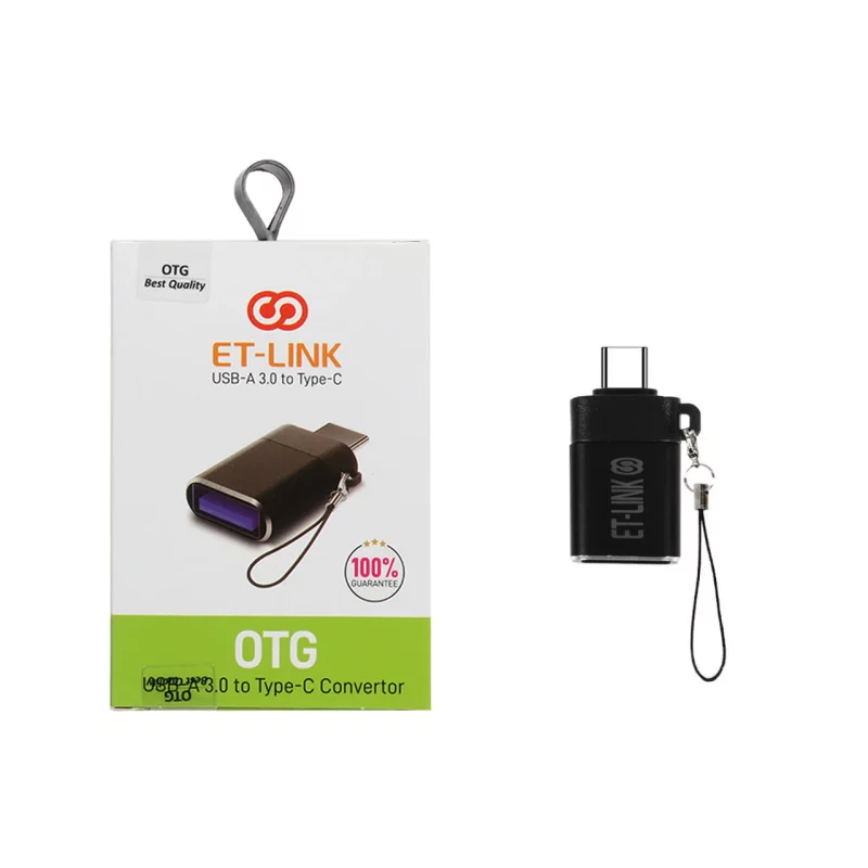 تبدیل ET-LINK USB3.0 OTG Type-C - مشکی - تصویر 2