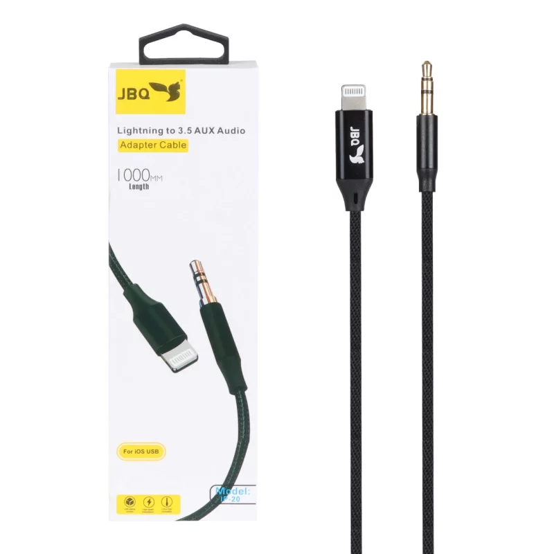 تبدیل JBQ AUX TO Lightning مدل IP-20 - مشکی (گارانتی یکساله رصاصی) - تصویر 2