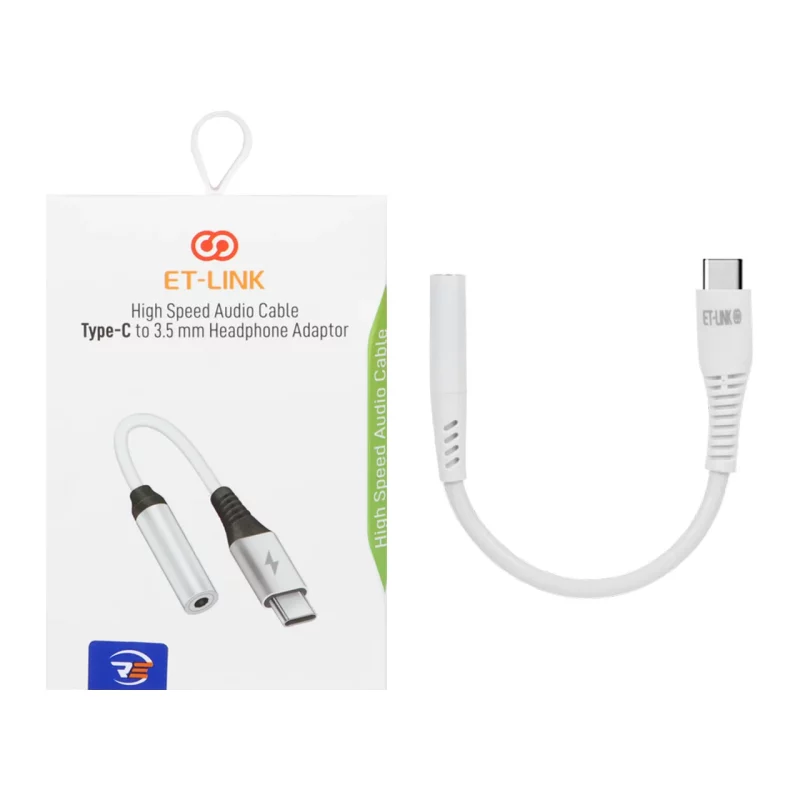 تبدیل Type-C به جک 3.5 میلی متری ET-LINK مدل ETL009 - سفید - تصویر 2