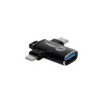 تبدیل Miller USB TO Type-C / Lightning مدل MO-210 - مشکی (گارانتی پارتیان پایا) - تصویر 3