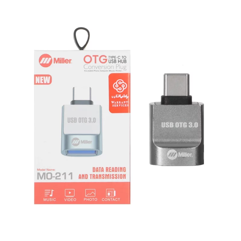 تبدیل Miller Type-C To USB3.0 - مدل MO-211 - خاکستری - تصویر 2
