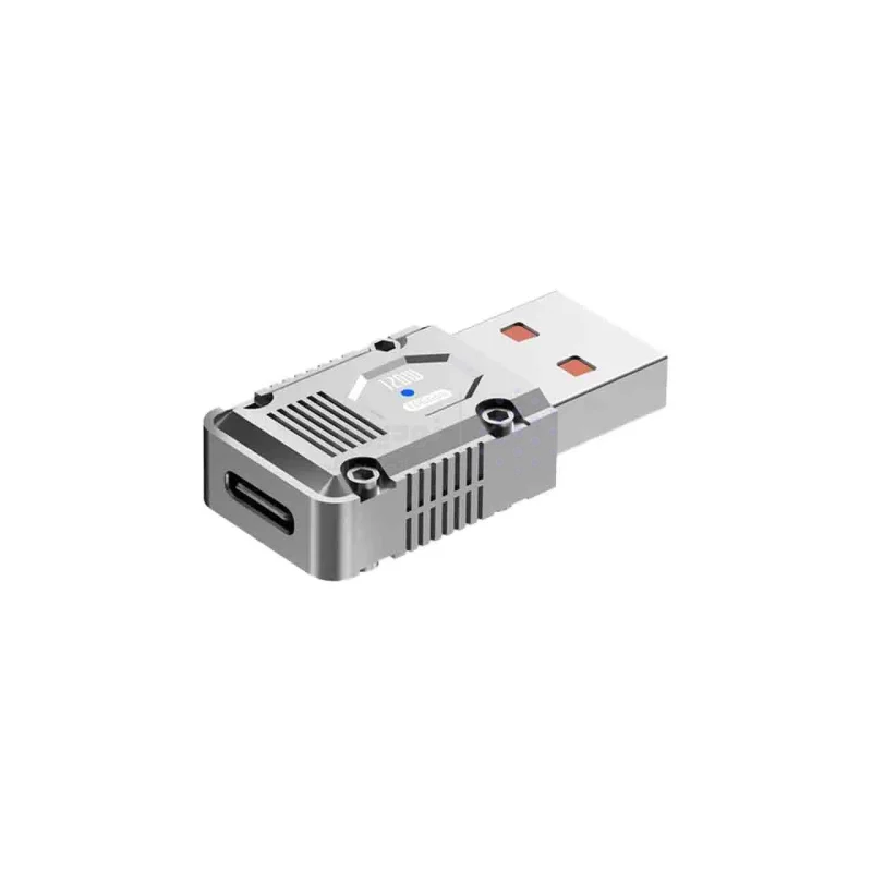 تبدیل Hiska USB To Type-C مدل H9 120W - نقره ای - تصویر 3