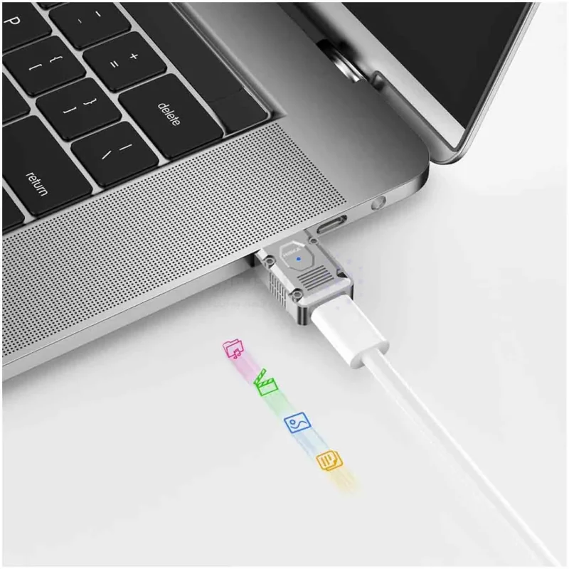 تبدیل Hiska USB To Type-C مدل H9 120W - نقره ای - تصویر 4