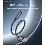 تبدیل Yesido USB به جک 3.5 میلیمتری مدل YAU46 - مشکی (گارانتی 18 ماه تعویض نیکان همراه) - تصویر 4