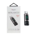 تبدیل Yesido Type-C To Type-C دارای نمایشگر LED مدل GS24 100W - قهوه ای (گارانتی 18 ماه تعویض نیکان همراه)
