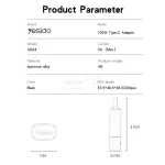 تبدیل Yesido Type-C To Type-C دارای نمایشگر LED مدل GS24 100W - قهوه ای (گارانتی 18 ماه تعویض نیکان همراه) - تصویر 7