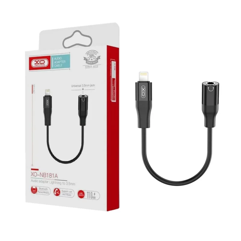تبدیل Lightning به جک 3.5 میلیمتری XO مدل XO-NB181A - مشکی - تصویر 2