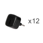 تبدیل برق 3 به 2 هادرون مدل A10E-1 - مشکی (بسته 12 عددی)