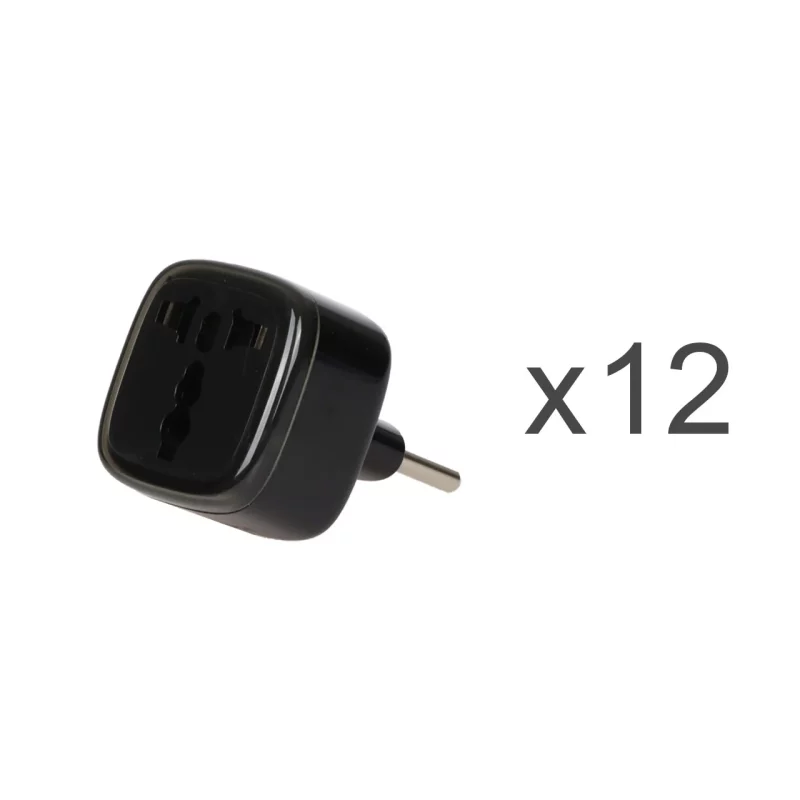 تبدیل برق 3 به 2 هادرون مدل A10E-1 - مشکی (بسته 12 عددی) - تصویر 2