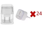 بسته 24 عددی تبدیل برق 3 به 2 مدل M-03 - سفید - MMS - (RGB)