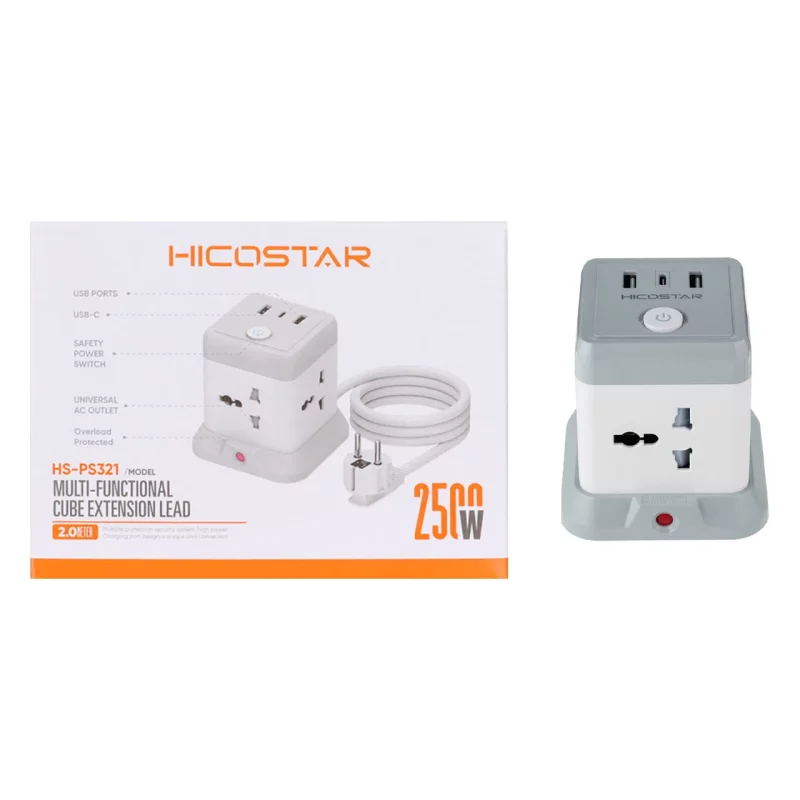 چندراهی برق Hicostar مدل HS-PS321 - سفید - تصویر 2