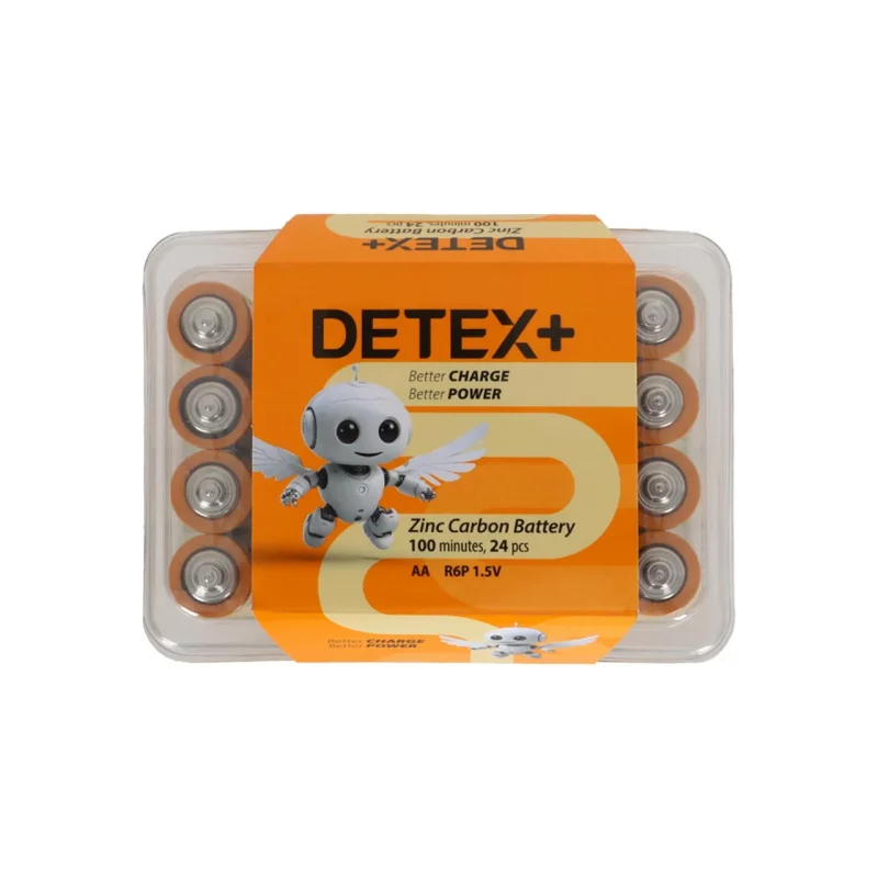 باتری قلم Detex+ - AA مدل Zinc Carbon R6P (بسته 24 عددی) - تصویر 2