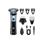 ماشین ریش تراش ضدآب شارژی چندکاره XO مدل XO-CF32 - آبی - تصویر 5