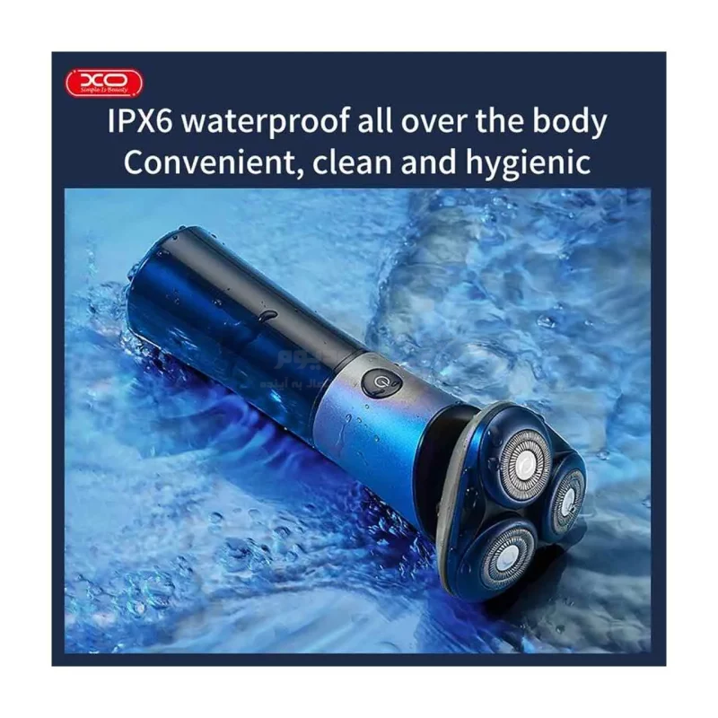 ماشین ریش تراش ضدآب شارژی چندکاره XO مدل XO-CF32 - آبی - تصویر 6