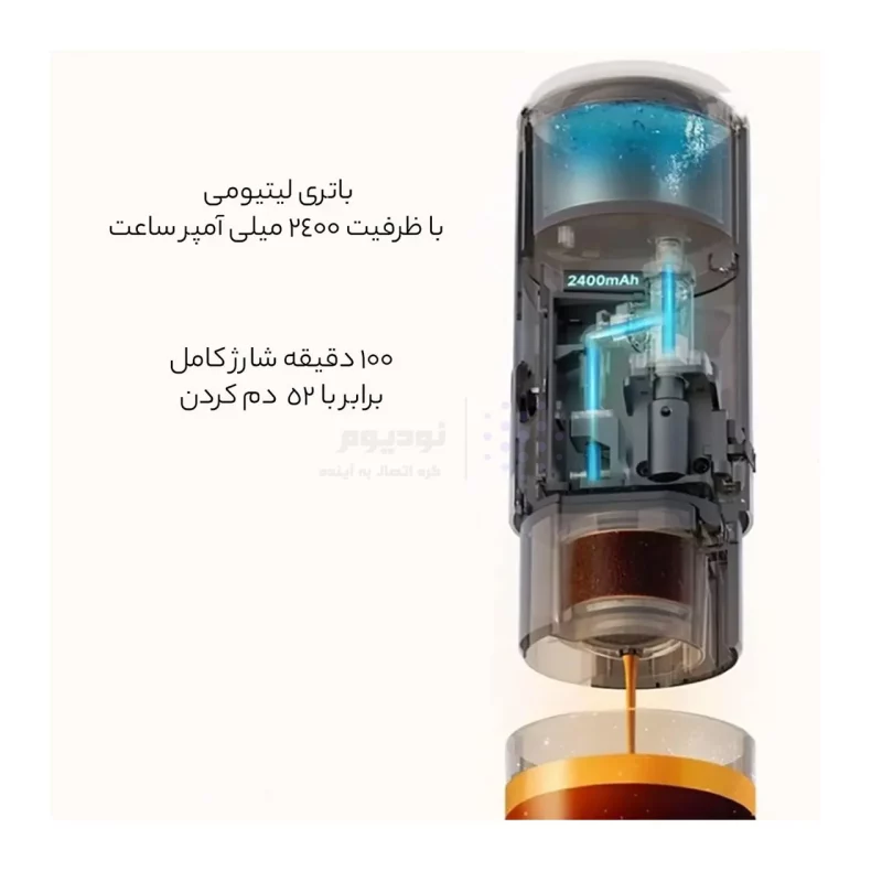 قهوه ساز شارژی Earldom مدل ET-KF01 - مشکی - تصویر 7