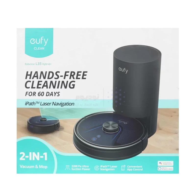 جارو رباتیک ANKER مدل eufy L35 Hybrid Robot Vacuum Cleaner T2182K11 - مشکی (گارانتی 18ماهه حافظه طلایی ایستا) - تصویر 10