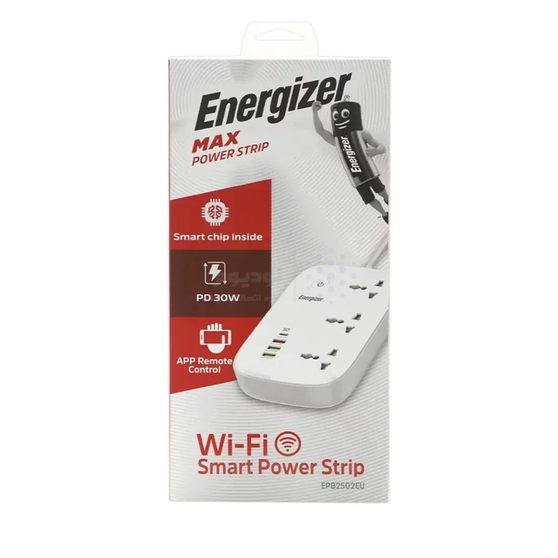 چندراهی برق 3 خانه Energizer مدل EPB2502EU 30W - سفید - تصویر 5