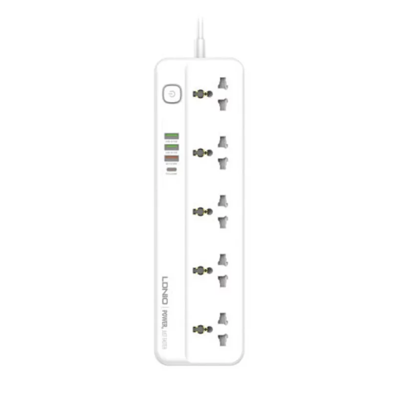 چندراهی برق 5 خانه LDNIO مدل SC5415 - سفید - تصویر 2