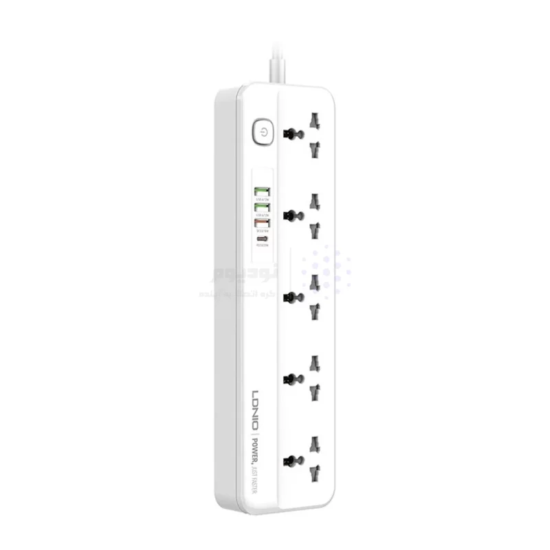 چندراهی برق 5 خانه LDNIO مدل SC5415 - سفید - تصویر 3
