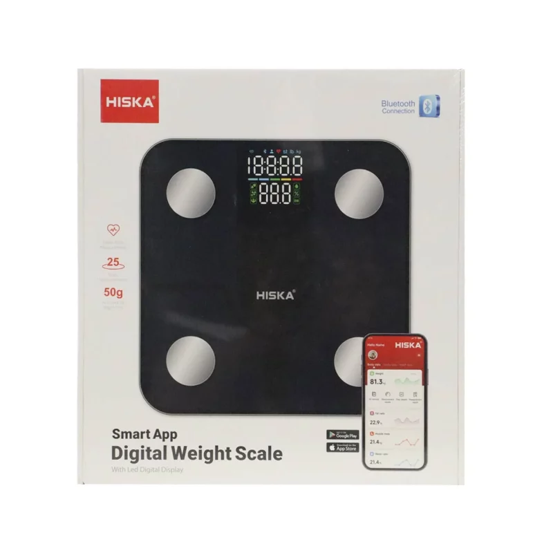 ترازو هوشمند HISKA مدل HS-3000 - مشکی - تصویر 2