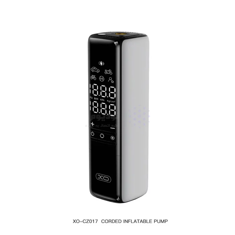 پمپ باد XO مدل XO-CZ017 - مشکی (دارای چراغ قوه LED) - تصویر 4