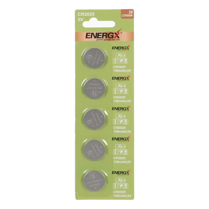 باتری سکه ای Energx مدل CR2025 - بسته 5 عددی - تصویر 2