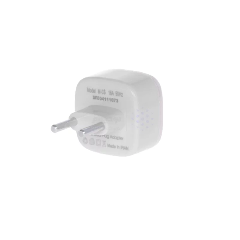 تبدیل برق 3 به 2 مدل M-03 - سفید - MMS - تصویر 3