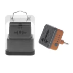 تبدیل برق 3 به 2 تایمر دار مدل AK-59 - قهوه ای - MMS