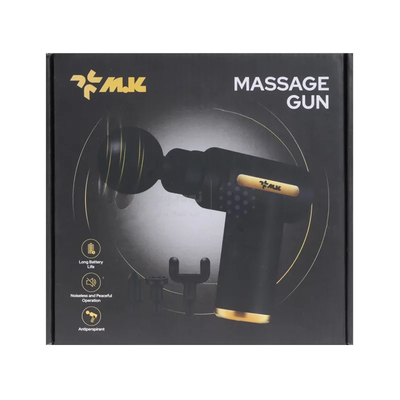 ماساژور شارژی تفنگی Massage Gun M.K - مشکی - RYL - تصویر 4