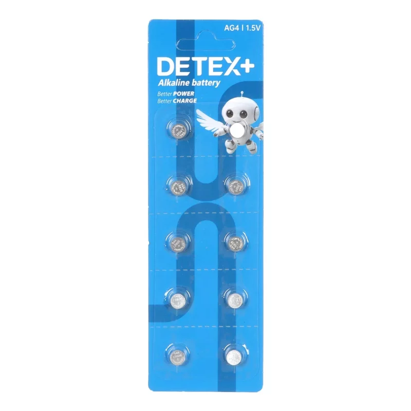 باتری ساعتی Detex+ Alkaline مدل AG4 (بسته 10 عددی) - تصویر 2