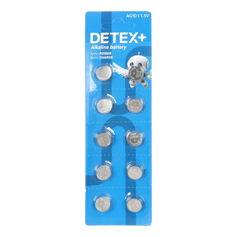 باتری ساعتی Detex+ Alkaline مدل AG10 (بسته 10 عددی) - تصویر 2