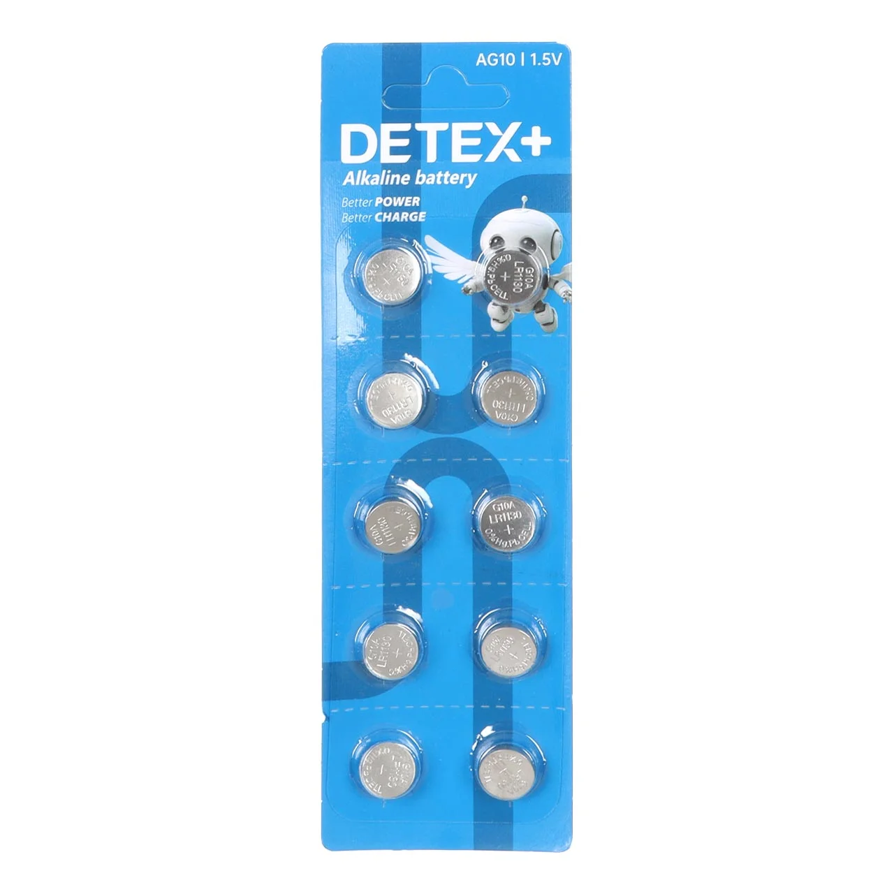 541-1698702-1 باتری ساعتی Detex+ Alkaline مدل AG10 (بسته 10 عددی) - تصویر 1