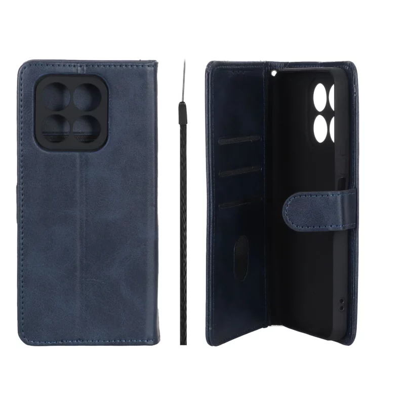 کیف موبایل مگنتی Crystal داخل مخمل Honor X8a - سرمه ای - تصویر 2