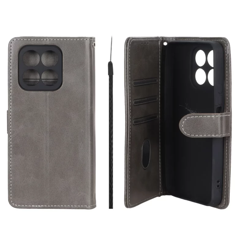 کیف موبایل مگنتی Crystal داخل مخمل Honor X8a - طوسی - تصویر 2