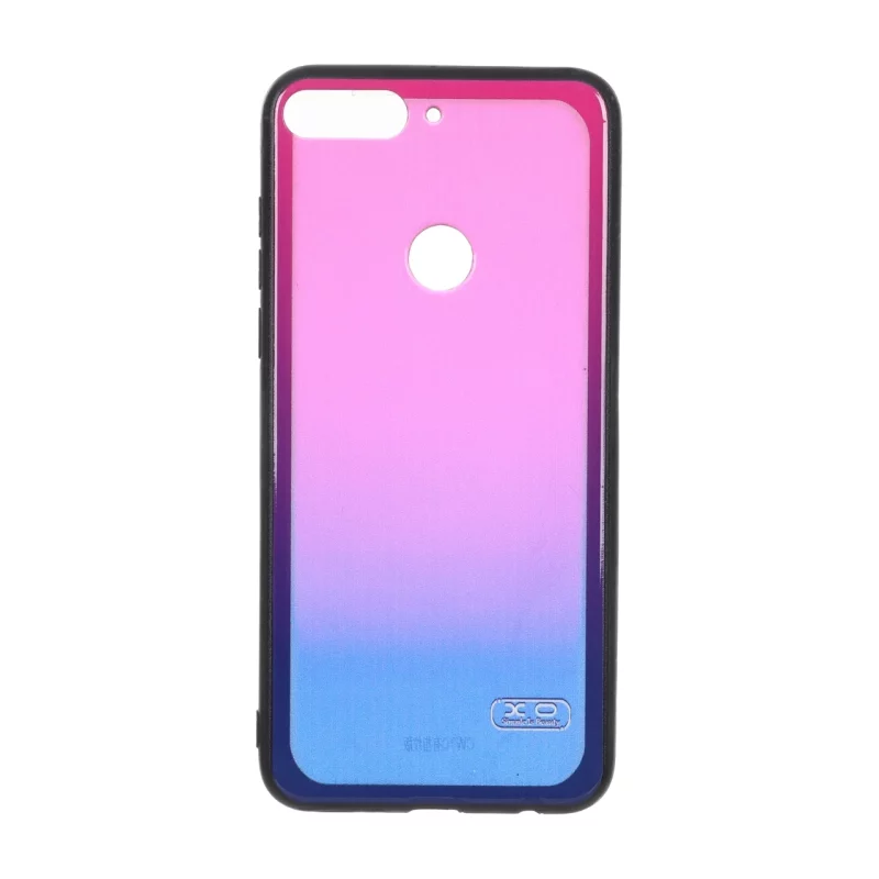 قاب XO مات دو رنگ Huawei Y7 2018 / Y7 Prime 2018 - آبی کاربنی صورتی - تصویر 2