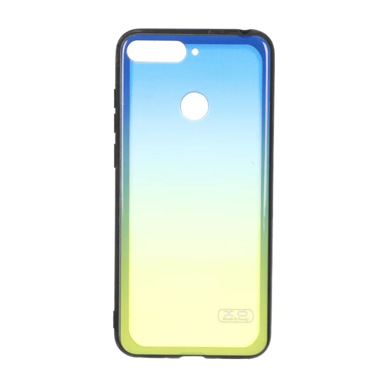 قاب XO مات دو رنگ Huawei Y6 (2018) / Y6 Prime (2018) - زرد آبی - تصویر 2
