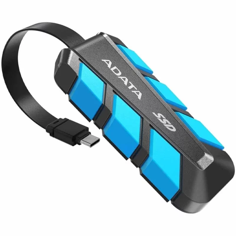 هارد اکسترنال ADATA SSD USB3.2 مدل SC740 ظرفیت 1TB - مشکی آبی (گارانتی آونگ) - تصویر 2