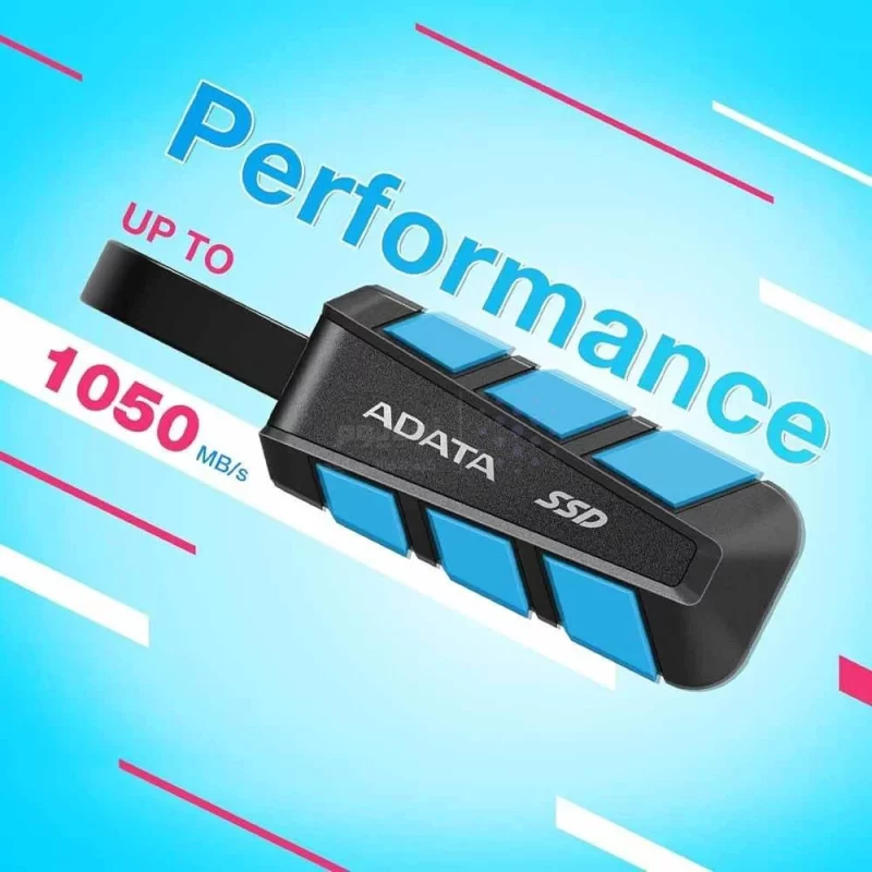 هارد اکسترنال ADATA SSD USB3.2 مدل SC740 ظرفیت 1TB - مشکی آبی (گارانتی آونگ) - تصویر 4