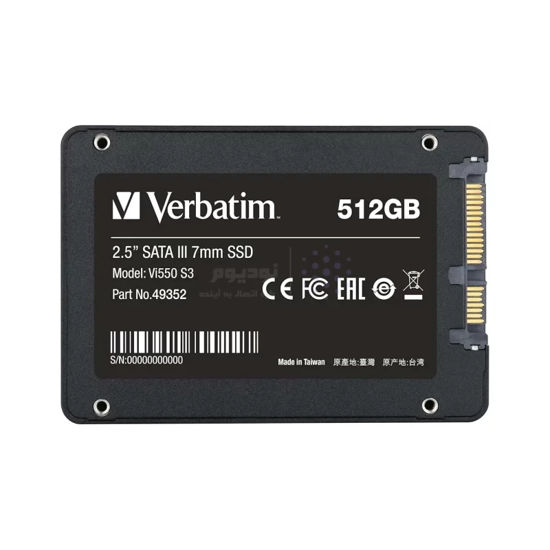 هارد Verbatim SSD مدل Vi550 S3 ظرفیت 512GB - مشکی (گارانتی متین) - تصویر 4