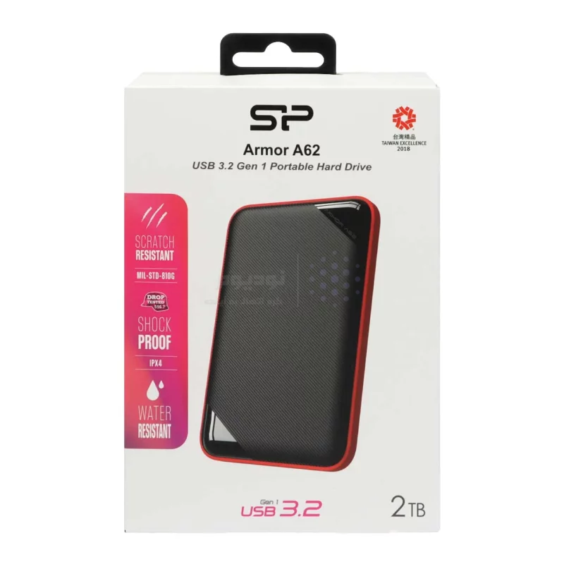 هارد اکسترنال silicon power USB3.2-2TB مدل Armor A62 مشکی - تصویر 9
